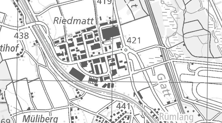 Kartenausschnitt: Wibachstrasse 1, 8153 Rümlang