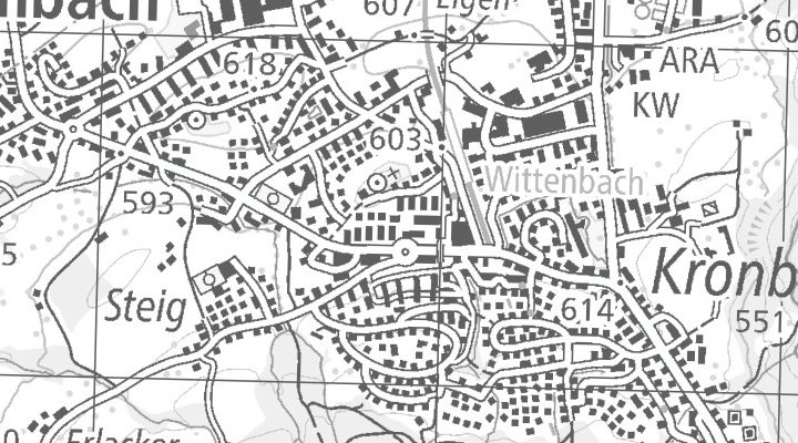 Kartenausschnitt: 9300 Wittenbach