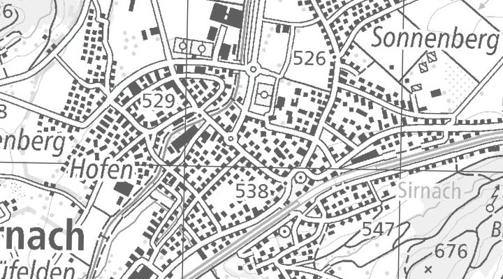 Kartenausschnitt: Sirnach (TG)