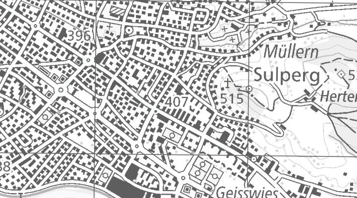 Kartenausschnitt: Langäcker 1, 5430 Wettingen