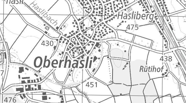 Kartenausschnitt: Rietwiesenstrasse 17, 8156 Oberhasli