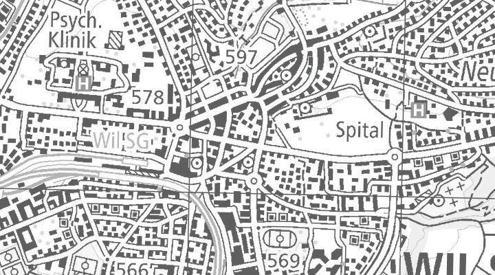 Kartenausschnitt: 9500 Wil SG