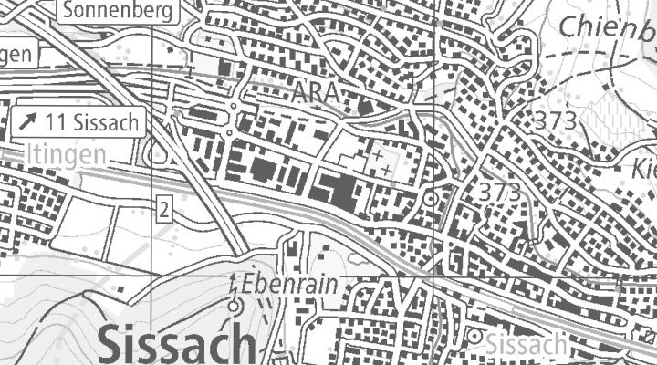 Kartenausschnitt: Hauptstrasse 130, 4450 Sissach