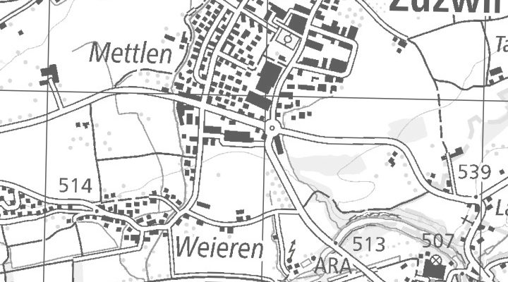 Kartenausschnitt: Henauerstrasse 2, 9524 Zuzwil SG