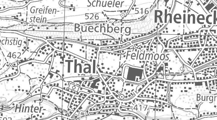 Kartenausschnitt: Industrie Hegi 3, 9425 Thal
