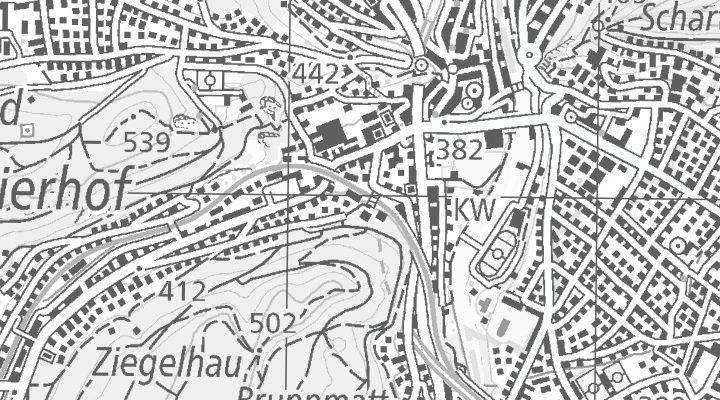 Kartenausschnitt: Kreuzlibergstrasse 10, 5400 Baden