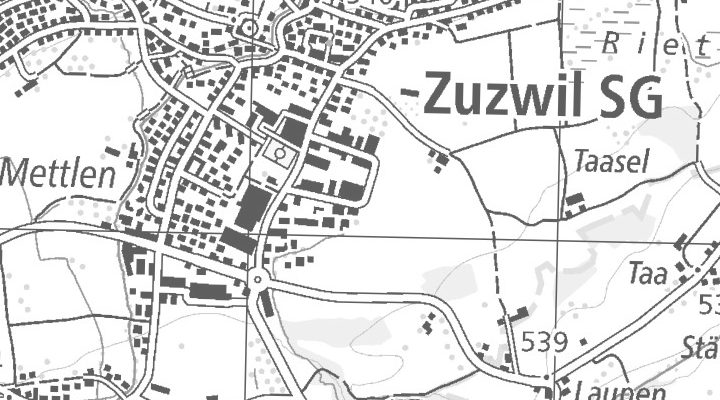 Kartenausschnitt: Industriestrasse 30, 9524 Zuzwil
