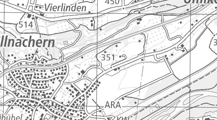 Kartenausschnitt: Grossraum Brugg