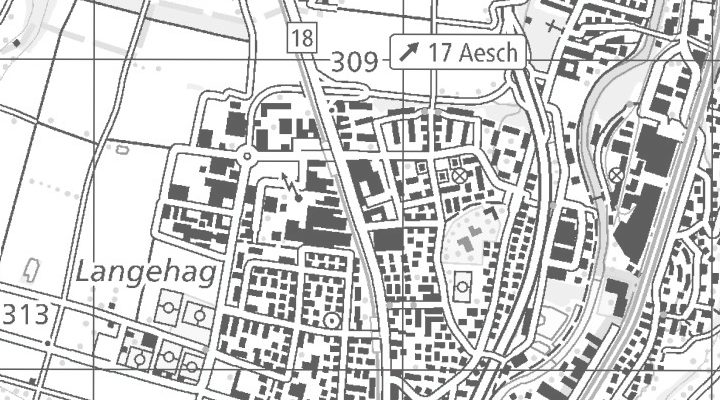 Kartenausschnitt: Hauptstrasse 192, 4147 Aesch BL