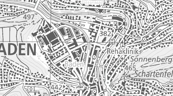 Kartenausschnitt: Nordhaus 2, 5400 Baden