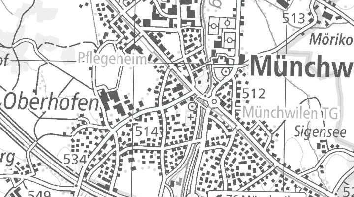 Kartenausschnitt: Murgtalstrasse 61, 9542 Münchwilen