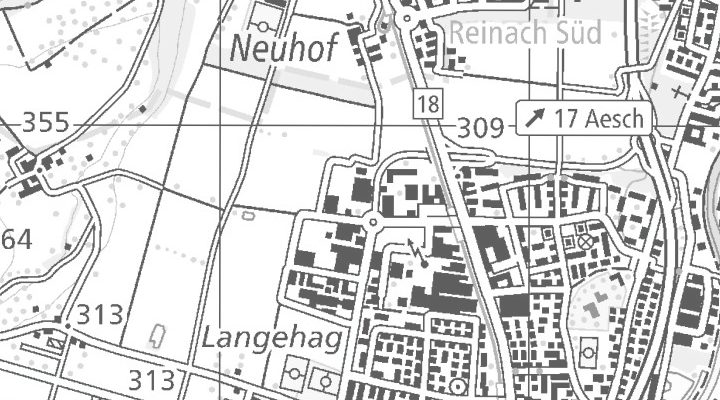 Kartenausschnitt: Nordring 2, 4147 Aesch
