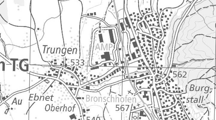 Kartenausschnitt: Amp-Strasse 12, 9552 Bronschhofen