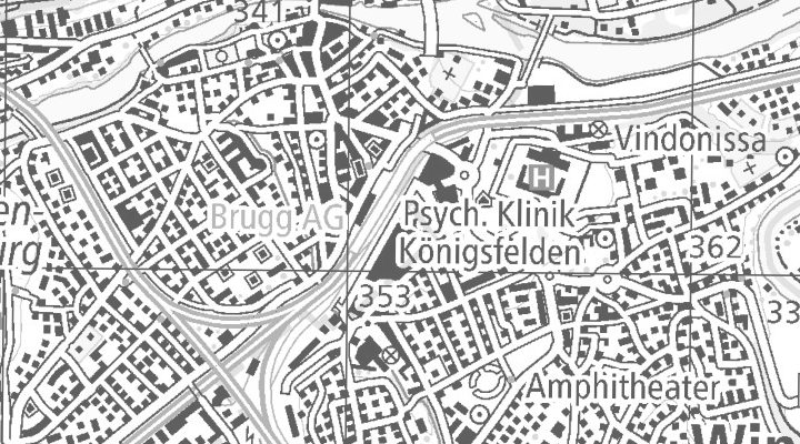 Kartenausschnitt: Industriestrasse 19, 5200 Brugg AG