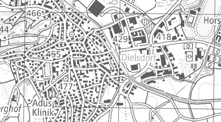 Kartenausschnitt: 8157 Dielsdorf