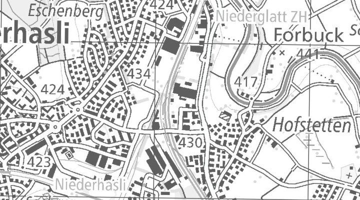 Kartenausschnitt: Aspstrasse 12, 8154 Oberglatt