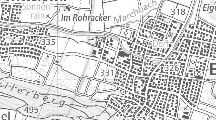 Kartenausschnitt: Brühlmattweg 5, 4107 Ettingen