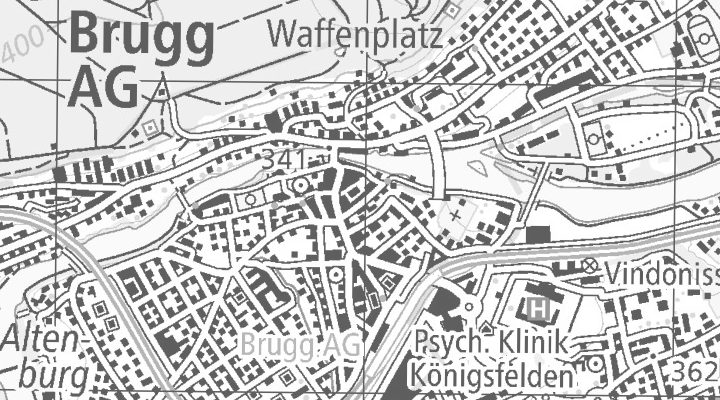 Kartenausschnitt: Schulthess-Allee 11, 5200 Brugg AG