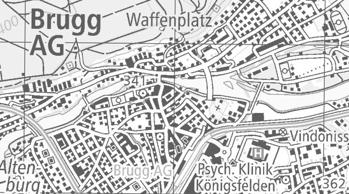 Kartenausschnitt: 5200 Brugg (AG)
