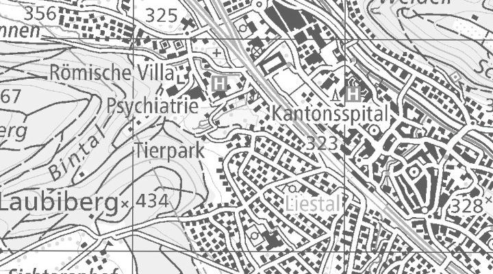 Kartenausschnitt: Munzachstrasse 25a/b, 4410 Liestal