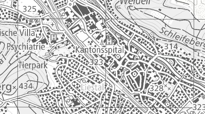 Kartenausschnitt: Rheinstrasse 29, 4410 Liestal