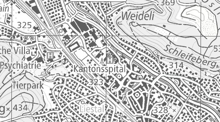Kartenausschnitt: Rheinstrasse 26, 4410 Liestal