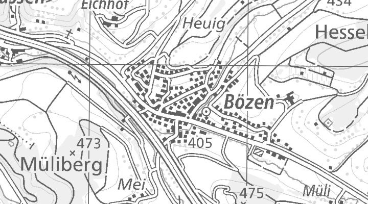 Kartenausschnitt: Gässlimatt 2, 5076 Bözen