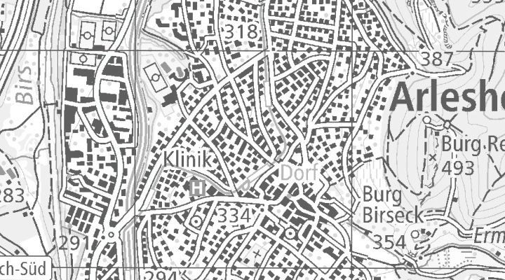 Kartenausschnitt: 4144 Arlesheim
