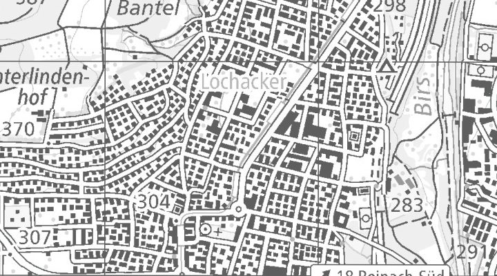 Kartenausschnitt: 4153 Reinach
