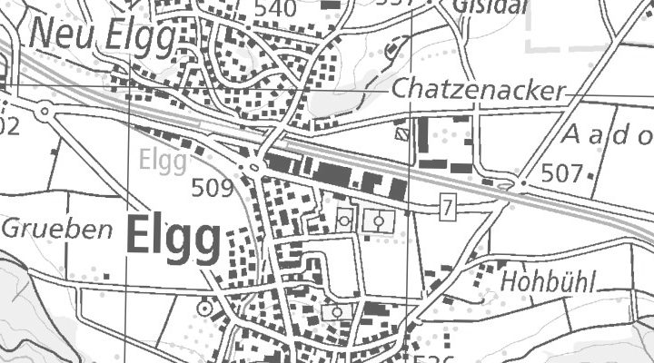 Kartenausschnitt: St. Gallerstrasse 11, 8353 Elgg