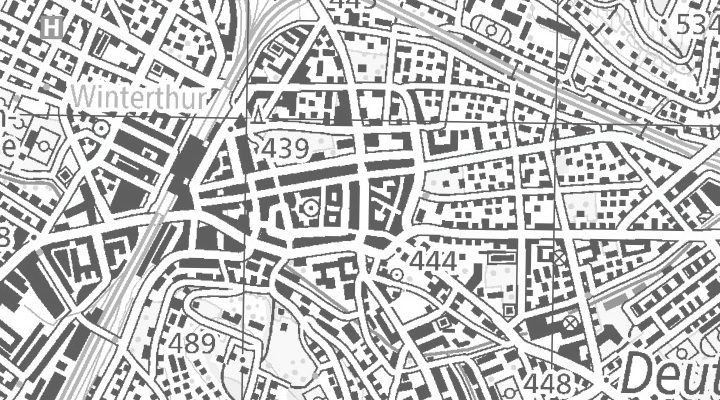 Kartenausschnitt: Unterer Graben 25, 8400 Winterthur