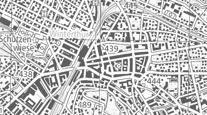 Kartenausschnitt: Stadthausstrasse 119, 8400 Winterthur
