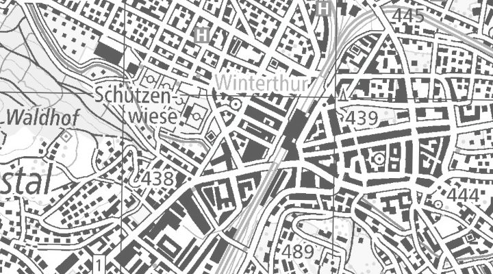 Kartenausschnitt: Gertrudstrasse 15, 8400 Winterthur