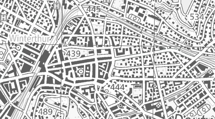 Kartenausschnitt: 8401 Winterthur