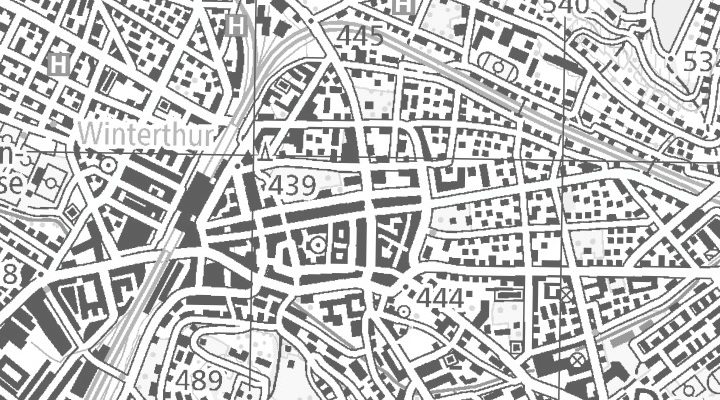 Kartenausschnitt: Stadthausstrasse 41, 8400 Winterthur