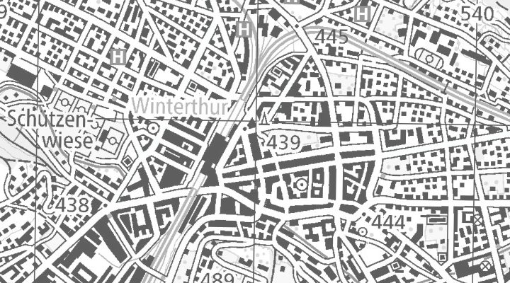 Kartenausschnitt: 8400 Winterthur