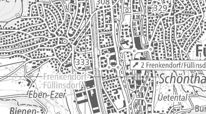Kartenausschnitt: Niederschönthalstrasse 2, 4402 Frenkendorf