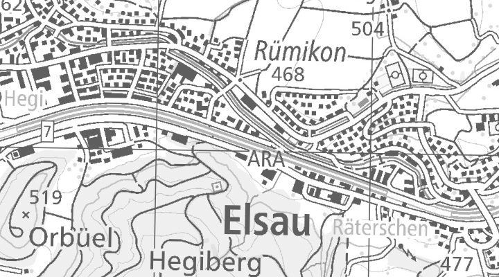 Kartenausschnitt: Im Halbiacker 9, 8352 Elsau