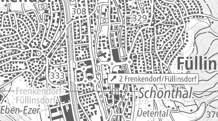 Kartenausschnitt: Ergolzstrasse 2, 4414 Füllinsdorf
