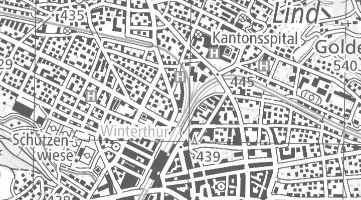 Kartenausschnitt: Schaffhauserstrasse 8, 8400 Winterthur
