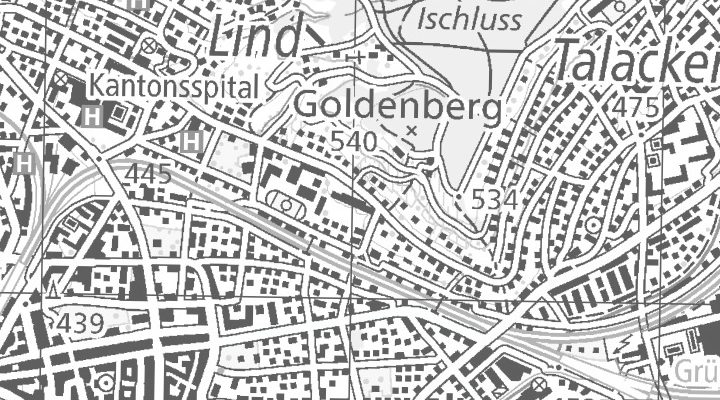 Kartenausschnitt: Rychenbergstrasse 140, 8400 Winterthur