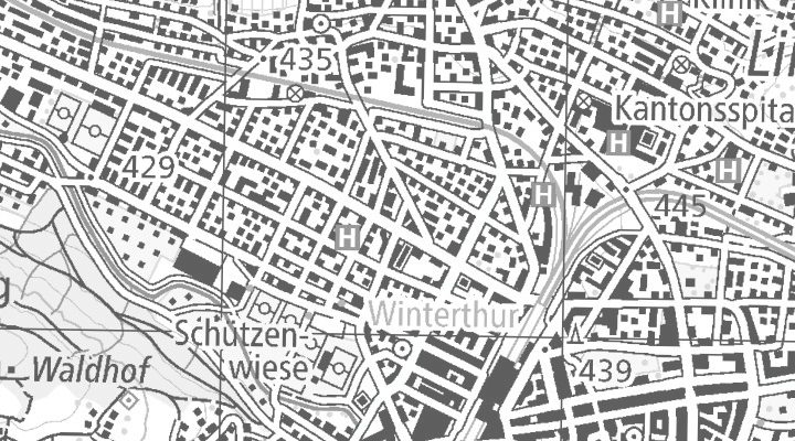 Kartenausschnitt: Schützenstrasse 43, 8400 Winterthur