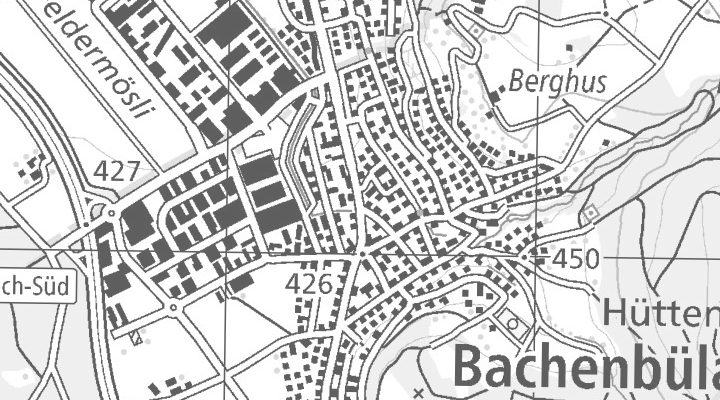Kartenausschnitt: 8184 Bachenbülach