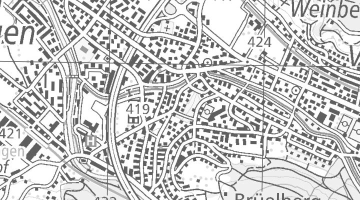 Kartenausschnitt: 8408 Winterthur