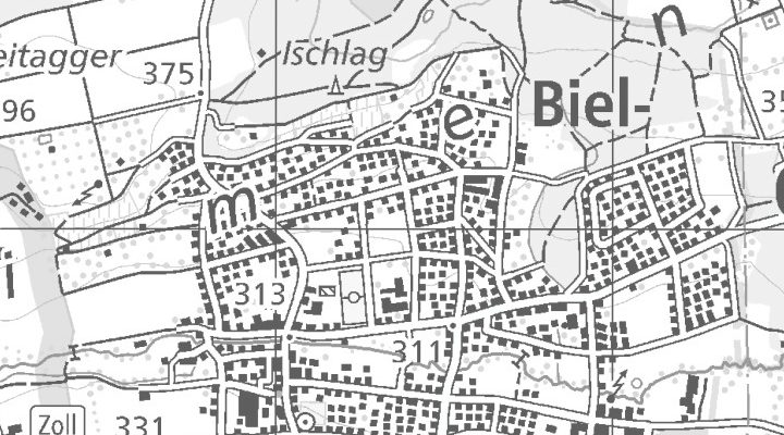 Kartenausschnitt: Region Biel