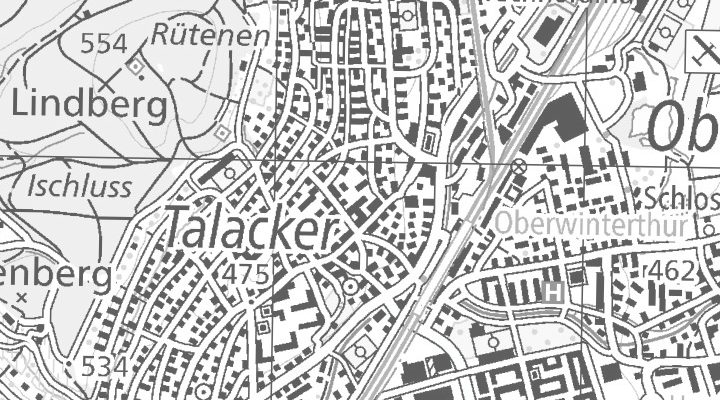 Kartenausschnitt: 8404 Winterthur