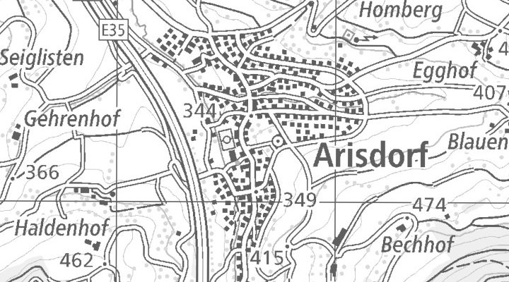 Kartenausschnitt: 4422 Liestal