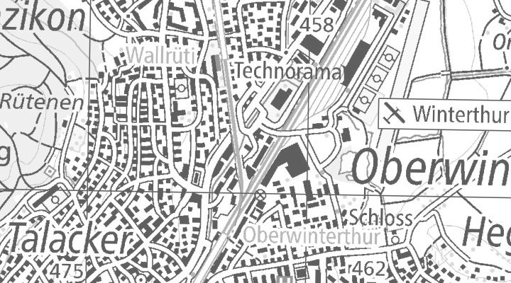 Kartenausschnitt: Technoramastrasse 9, 8404 Winterthur