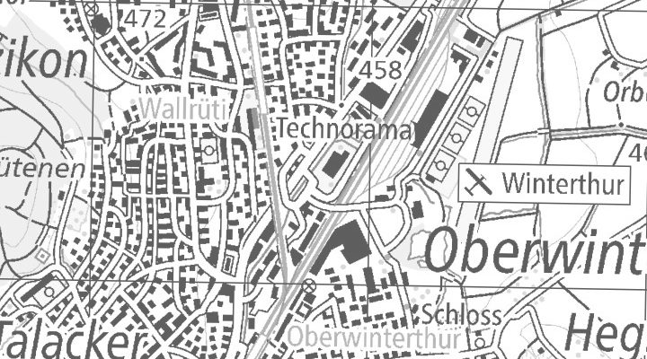 Kartenausschnitt: Technoramastrasse 1, 8404 Winterthur
