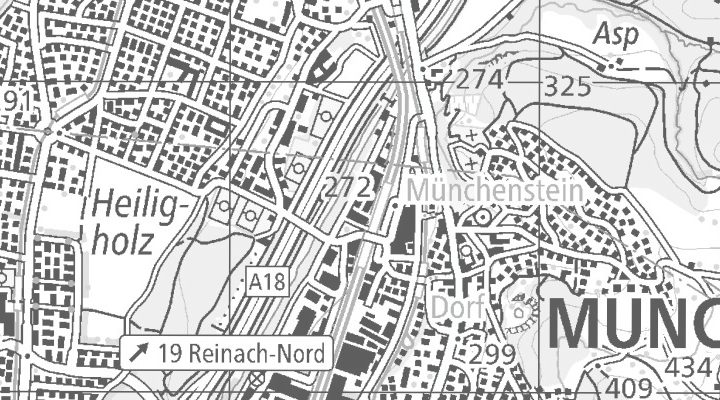 Kartenausschnitt: Weidenstrasse 27, 4142 Münchenstein